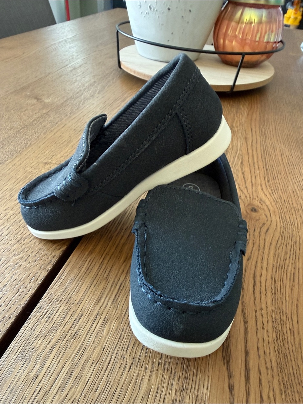 Cat & Jack Black Slip-On Moccasin Shoes for Kids